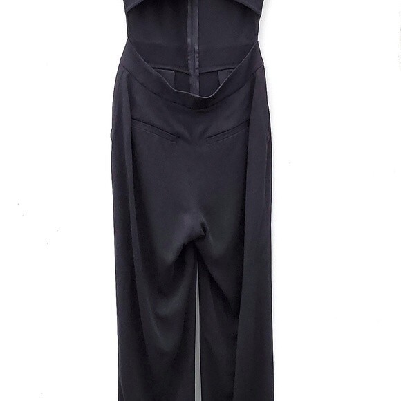 A.L.C. Black Open Back Scoop Neck Front Zip Jumpsuit size 2 - Picture 6 of 10